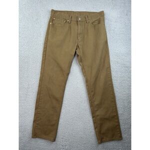 Levis 511 Mens 36x34 (Fits 33x31) Slim Fit Brown Cotton Blend Stretch Denim